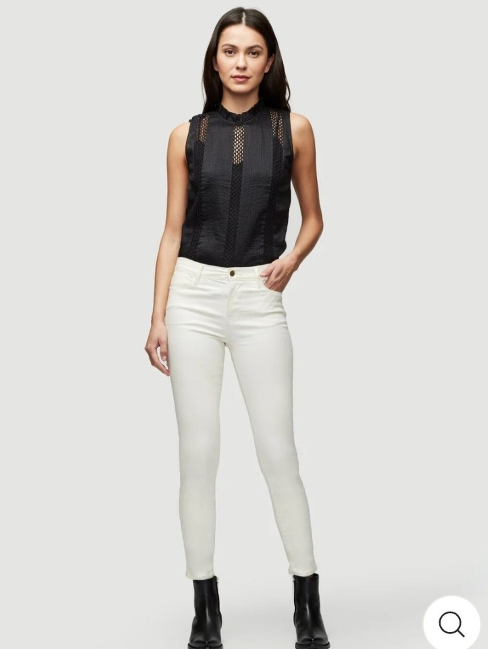 Frame Women's White Le High-Waist Skinny Denim Jeans Pants Size 27